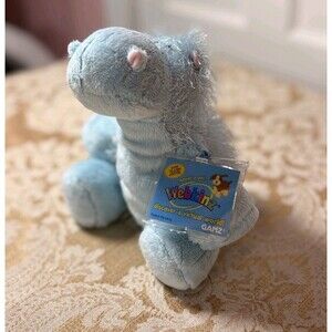 Webkinz Blue Hippo Ganz Plush HM009 Retired Sealed Attached Unused Code Tag